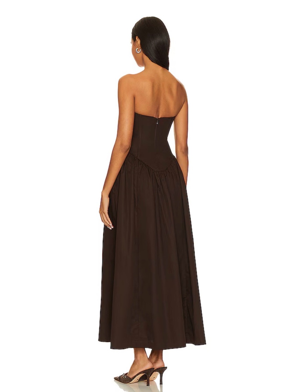 LPA • Revolve Giana Boned Bodice Maxi Dress in Cacao Brown